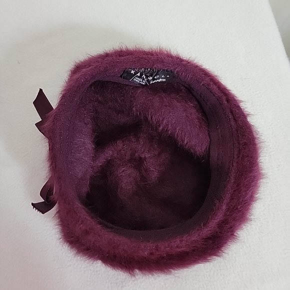 Kangol Purple Fuzzy W/ Bow Cloche Hat - Picture 4 of 5